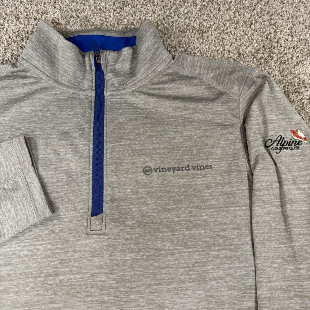 Vineyard Vines Performance Mens L Gray Alpine Country‎ Club Quarter Zip Pullover